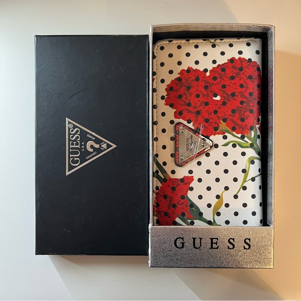 NWT IN BOX • Floral Guess Wallet - Picture 2 of 12